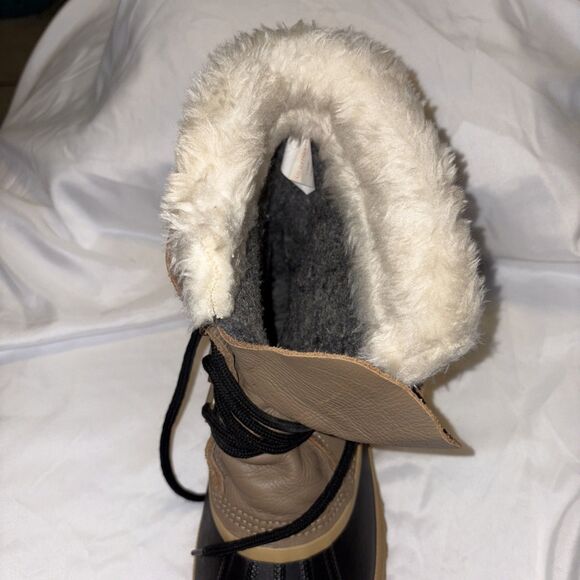 Vintage Sorel Caribou Duck Insulated Leather Winter Boots Waterproof Women Sz 10 - Picture 6 of 16